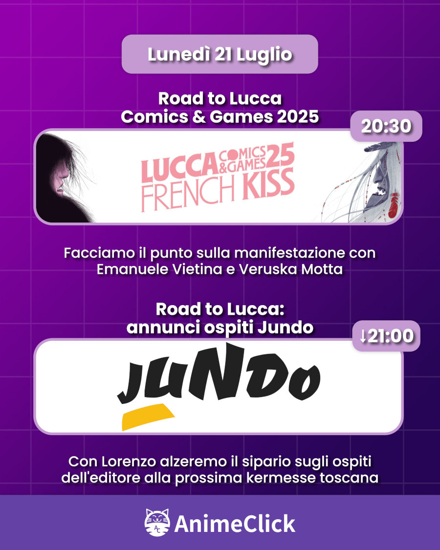 AnimeClick su Twitch: programma dal 21 al 27 luglio